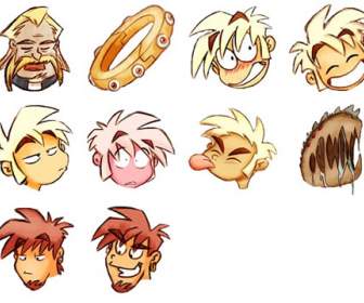 cartoon boy funny face png icons