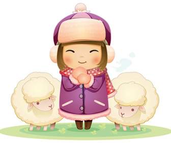 Cartoon Child Sheep Pictures