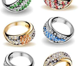 Cartoon Color Diamond Ring Design