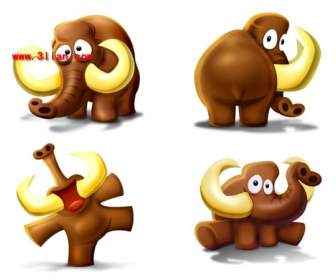 cartoon elephant emoticons