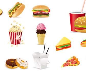 Material De Fast-food Dos Desenhos Animados