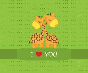 Cartone Animato Sfondo Giraffa