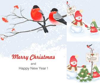 Cartel De Navidad De Dibujos Animados Ilustración
