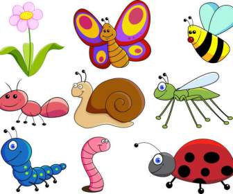 Cartoon Bild Von Insekten