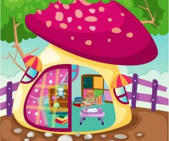 Cogumelo Casa Dos Desenhos Animados