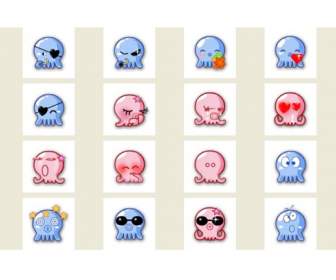 cartoon octopus expression png icons