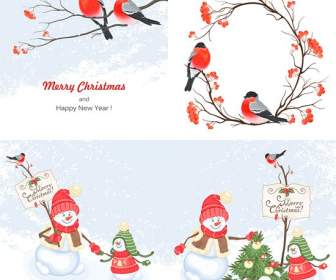 Cartoon Painted Christmas Illustrations