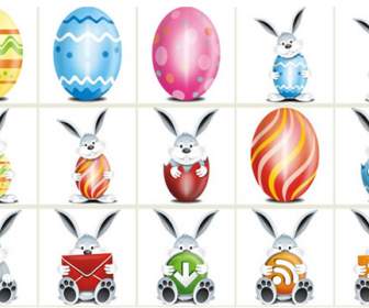 Cartoon-Kaninchen-Symbole