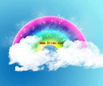 мультфильм радуга небо Psd исходного файла