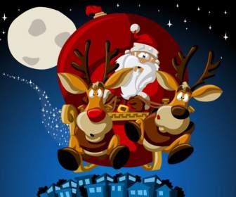 Cartoon Santa Claus Gift Christmas