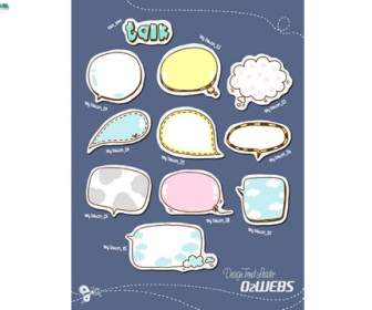 cartoon speech bubbles psd icon