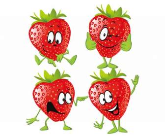 Cartoon Strawberry Smiles