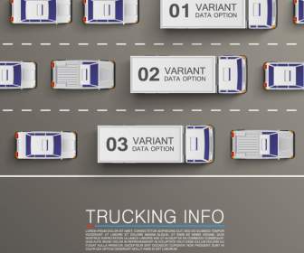 Cartoon Trucks Business Information Maps