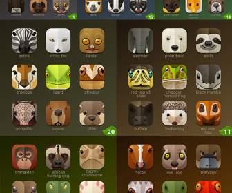 Icone Animali Avatar Cellulare