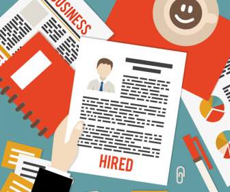 Check Out Resume Business Illustrations