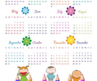 Anak-anak Kalender Template