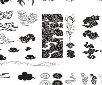 China S Traditional Black And White Cloud Pattern