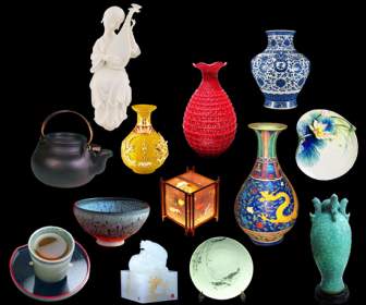Material De Porcelana Clásica China Psd