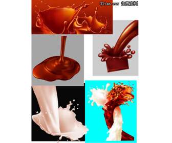 斑点チョコレート ソース Psd 素材