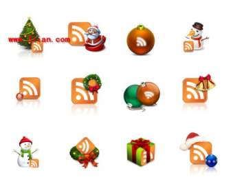 Weihnachts-Seite Abonnieren RSS-icons
