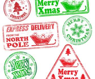 Diseños De La Etiqueta Engomada Del Copo De Nieve De Navidad