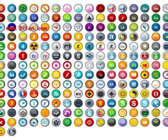 circular computer software icons