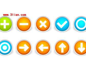 circular web page icons