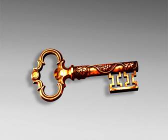 古典的な金のキーの Psd 素材