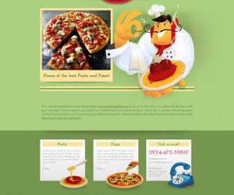 classic pizza site psd template