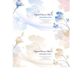 Clean And Elegant Flowers Background Material