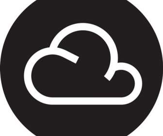 Clouds Icons On A Black Background Material