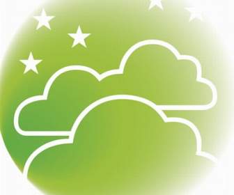 Cloudy Light Green Icon