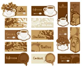 Kaffee-Kartengestaltung-Vektor