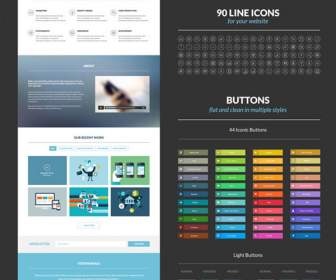 Color Block Style Mobile Phone Website