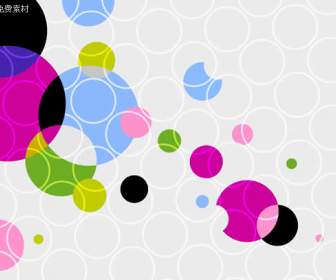 Color Circles Background Psd Material