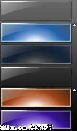 color gradient psd layered navigation buttons template