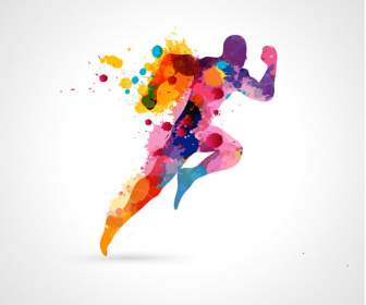 Color Inkjet Running Man