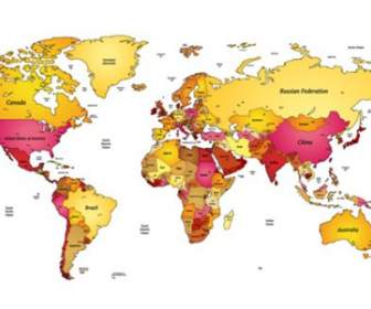 Renkli Dünya Haritası