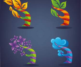 Colorful Abstract Cartoon Tree