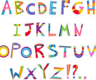 Diseño De Alfabeto Colorido