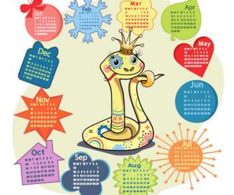 Bunten Cartoon-Kalender