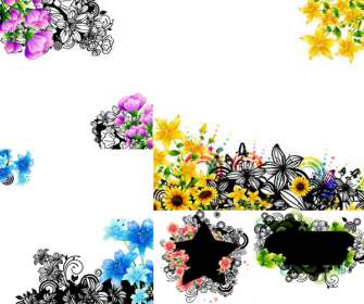 Diseño De Frontera De Flores De Colores