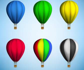 多彩的熱空氣的氣球設計