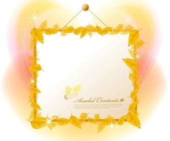 Colorful Leaves Frame Lace
