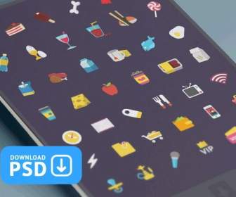 colorful life icon psd template