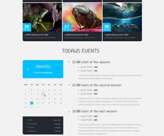 Colorful Underwater World Website Home Psd Template