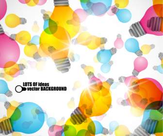 Creative Background Of Colorful Bulbs