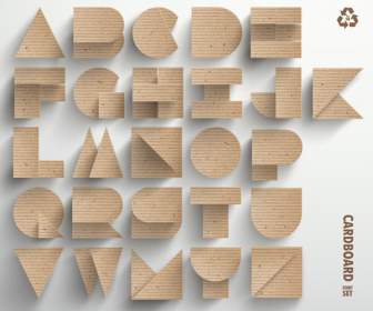 創造性的紙板字母設計