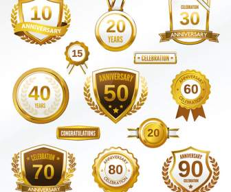 Creative Gold Medal Icons