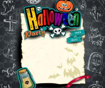 Kreatives Halloween Briefpapier Design